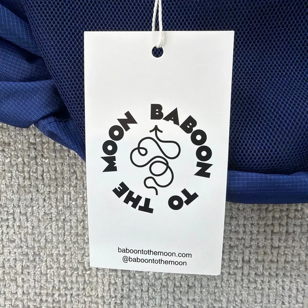 Baboon To The Moon Crescent Crossbody Bag Unisex OS Navy Blue New Ripstop Nylon
